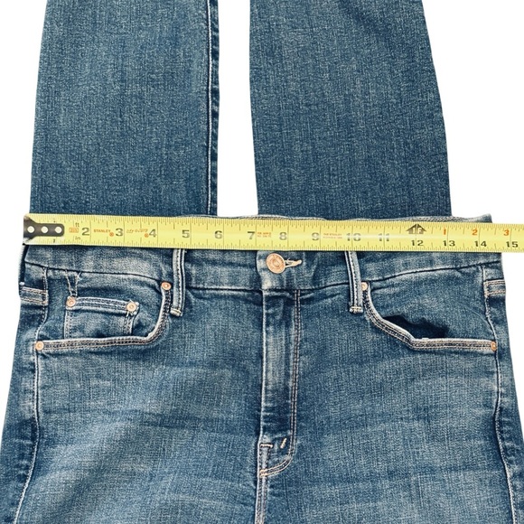 MOTHER The Looker Ankle Fray Skinny Mid Rise Jean Girl Crush Blue Wash Size 29 - Picture 13 of 14